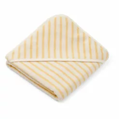 Alba Organic Cotton Terry Cloth Bath Cape Pale yellow Liewood Design Children