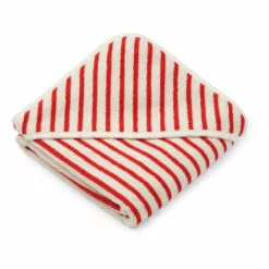 Alba Organic Cotton Terry Cloth Bath Cape Red Liewood Design Children