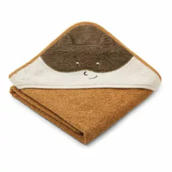 Albert Organic Cotton Bath Cape Caramel Liewood Design Baby