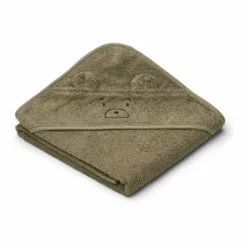 Albert Organic Cotton Bath Cape Khaki Liewood Design Baby