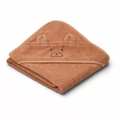 Albert Organic Cotton Bath Cape Pink Liewood Design Baby