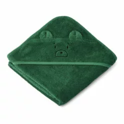 Albert Organic Cotton Bear Bath Cape Eden green Liewood Design Baby