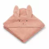 Albert Organic Cotton Rabbit Bath Cape Pink Liewood Design Baby