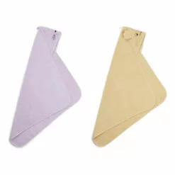 Albert Organic Cotton Bath Capes - Set of 2 Lavender Liewood Design Baby -Liewood Sales Shop albert organic cotton towel set of 2albert organic cotton bath capes set of 2 lavender liewood design baby 1