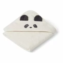 Albert Organic Cotton Panda Bath Cape Ecru Liewood Design Baby