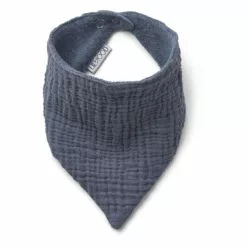 Andrea Organic Cotton Bandana Bib - Set of 2 Blue Liewood Design Baby