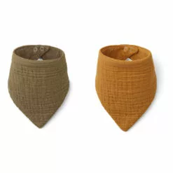 Andrea Organic Cotton Bandana Bibs - Set of 2 Liewood Design Baby