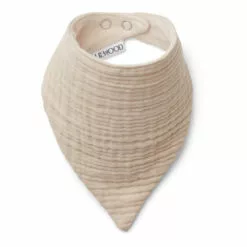 Andrea Organic Cotton Bandana Bibs - Set of 2 Sand Liewood Design Baby