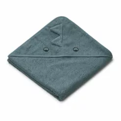 Augusta Organic Cotton Terry Cloth Bath Cape Blue Liewood Design Baby