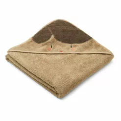 Augusta Organic Cotton Terry Cloth Bath Cape Brown Liewood Design Baby