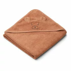 Augusta Organic Cotton Terry Cloth Bath Cape Pink Liewood Design Baby