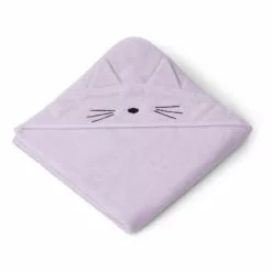 Augusta Organic Cotton Terry Cloth Bath Cape Lavender Liewood Design Baby