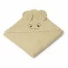 Augusta Organic Cotton Terry Cloth Bath Cape Pale yellow Liewood Design Baby