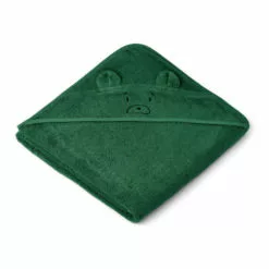 Augusta Organic Cotton Terry Cloth Bear Bath Cape Eden green Liewood Design Baby