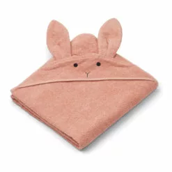 Augusta Organic Cotton Terry Cloth Rabbit Bath Cape Pink Liewood Design Baby