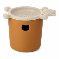 Bastian Silicone Beach Bucket & Sieve Mustard Liewood Toys and Hobbies Children