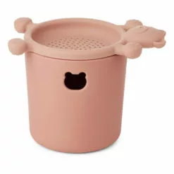 Bastian Silicone Beach Bucket & Sieve Pink Liewood Toys and Hobbies Children