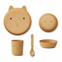 Brody PLA Tableware Set - 4 pieces Pale yellow Liewood Design Children