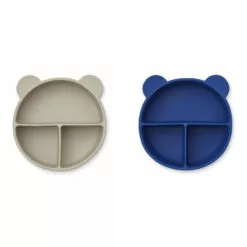Connie Silicone Bowls - Set of 2 Blue Liewood Design Children