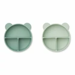 Connie Silicone Bowls - Set of 2 Green Liewood Design Children
