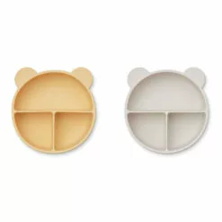 Connie Silicone Bowls - Set of 2 Pale yellow Liewood Design Children