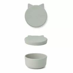 Liewood Sales Shop -Liewood Sales Shop cornelius cat silicone snack boxcornelius cat silicone snack box grey blue liewood design children 1