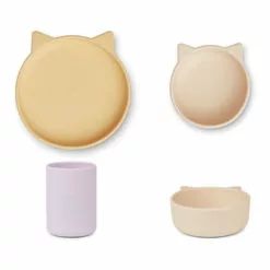 Cyrus Silicone Cat Tableware Set - 3 pieces Liewood Design Children