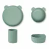 Cyrus Silicone Tableware 3-Piece Set Green Liewood Design Baby