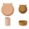 Cyrus Silicone Tableware 3-Piece Set Pink Liewood Design Baby