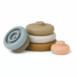 Dag Silicone Stacking Tower Khaki Liewood Toys and Hobbies Baby -Liewood Sales Shop dag silicone stacking tower khaki liewood toys and hobbies baby 2