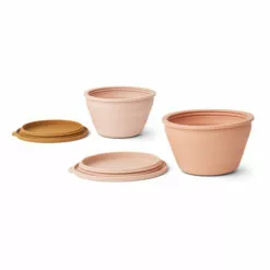 Dale Stackable Silicone Bowls - Set of 2 Dusty Pink Liewood Design Baby, Children -Liewood Sales Shop dale stackable silicone bowls set of 2 dusty pink liewood design baby children 2