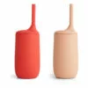 Dylan Silicone Cup with Straw - Set of 2 Red Liewood Design Children