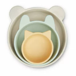 Eddie Silicone Bowls - Set of 3 Pale green Liewood Design Children -Liewood Sales Shop eddie silicone bowls set of 3 pale green liewood design children 2