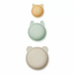 Eddie Silicone Bowls - Set of 3 Pale green Liewood Design Children