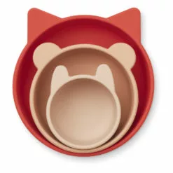 Eddie Silicone Bowls - Set of 3 Red Liewood Design Children
