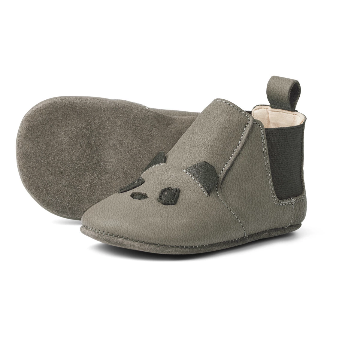 Edith Panda Slippers 100% Leather Storm Grey Liewood Shoes Baby, Children 2 Edith Panda Slippers 100% Leather Storm Grey Liewood Shoes Baby, Children - Image 2