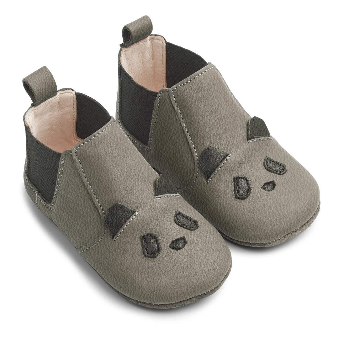 Edith Panda Slippers 100% Leather Storm Grey Liewood Shoes Baby, Children 1 Edith Panda Slippers 100% Leather Storm Grey Liewood Shoes Baby, Children