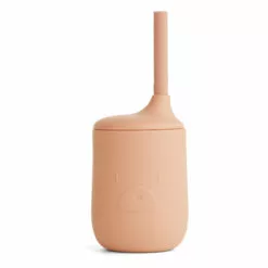 Ellis Silicone Cup with Straw - Set of 2 Pink Liewood Design Children