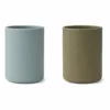 Ethan Silicone Cups - Set of 2 Blue Liewood Design Children