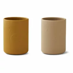 Ethan Silicone Cups - Set of 2 Caramel Liewood Design Children