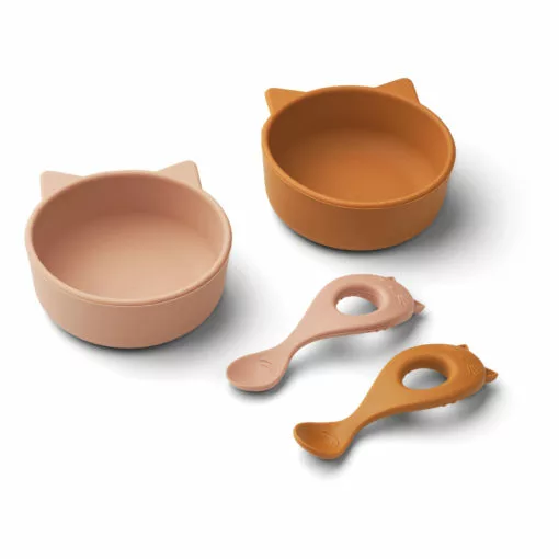 Eva Silicone Bowl and Spoon Set Red Liewood Design Children -Liewood Sales Shop eva silicone bowl and spoon set red liewood design children