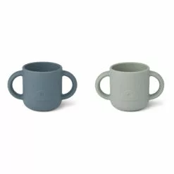 Gene Silicone Cups - Set of 2 Blue Liewood Design Baby