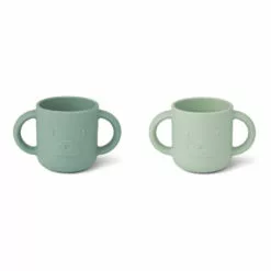 Gene Silicone Cups - Set of 2 Grey blue Liewood Design Baby