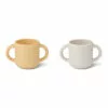 Gene Silicone Cups - Set of 2 Pale yellow Liewood Design Baby