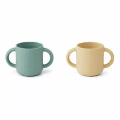 Gene Silicone Tumblers - Set of 2 Green Liewood Design Baby