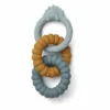 >Gilbert Silicone Teething Rings Blue Liewood Design Baby