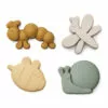 Gill Silicone Sand Moulds - Set of 4 Beige Liewood Toys and Hobbies Children