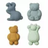 Gill Silicone Sand Moulds - Set of 4 Blue Liewood Toys and Hobbies Children