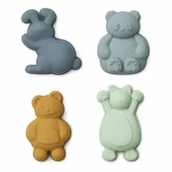 Gill Silicone Sand Moulds - Set of 4 Blue Liewood Toys and Hobbies Children