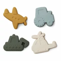 Gill Silicone Sand Moulds - Set of 4 Blue Liewood Toys and Hobbies Children